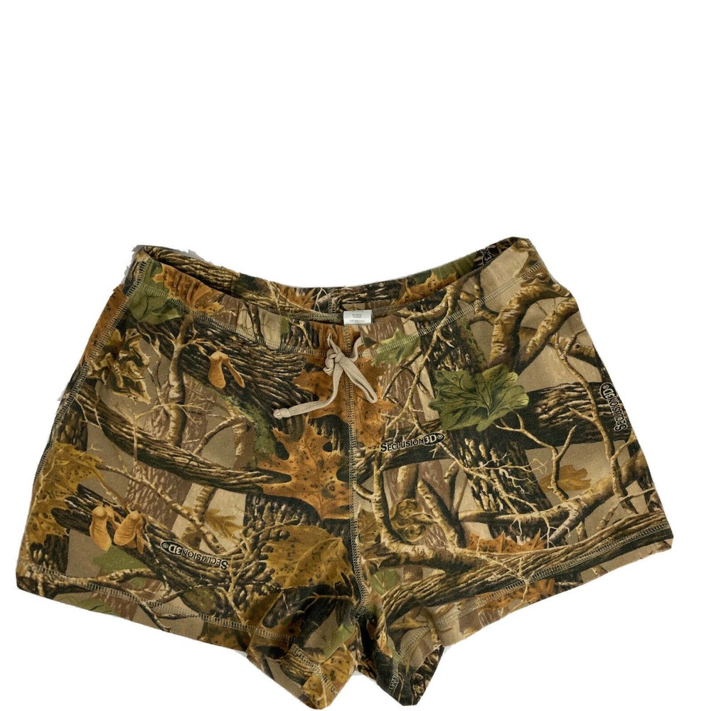 Cabela's Seclusion3D Shorts Women's Sz M-Pull On, Sweat Shorts 100% Cotton
